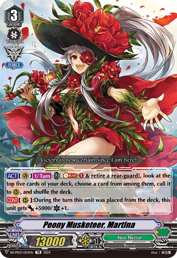 Image for Peony Musketeer, Martina (DZ-PS03: Premium Deckset “Musketeer”) (DZ-PS03/003EN) - Cardfight Vanguard