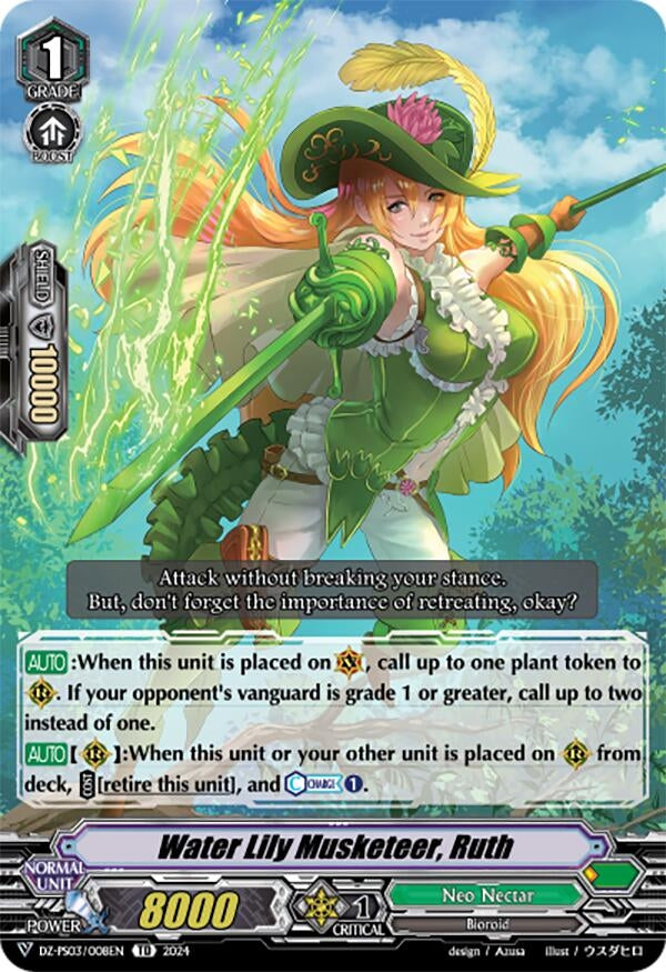 Image for Water Lily Musketeer, Ruth (DZ-PS03: Premium Deckset “Musketeer”) (DZ-PS03/008EN) - Cardfight Vanguard