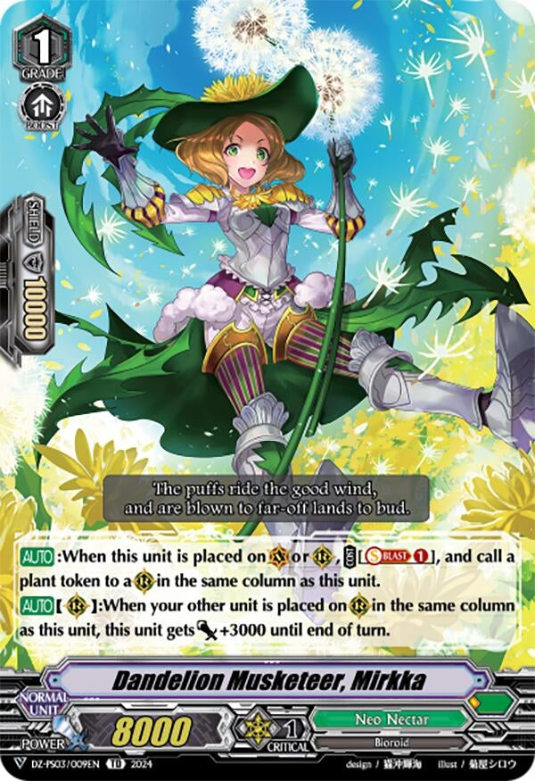 Image for Dandelion Musketeer, Mirkka (DZ-PS03: Premium Deckset “Musketeer”) (DZ-PS03/009EN) - Cardfight Vanguard