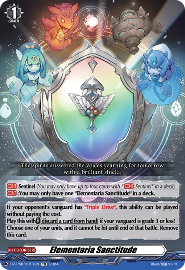 Image for Elementaria Sanctitude (DZ-PS03: Premium Deckset “Musketeer”) (DZ-PS03/017EN) - Cardfight Vanguard