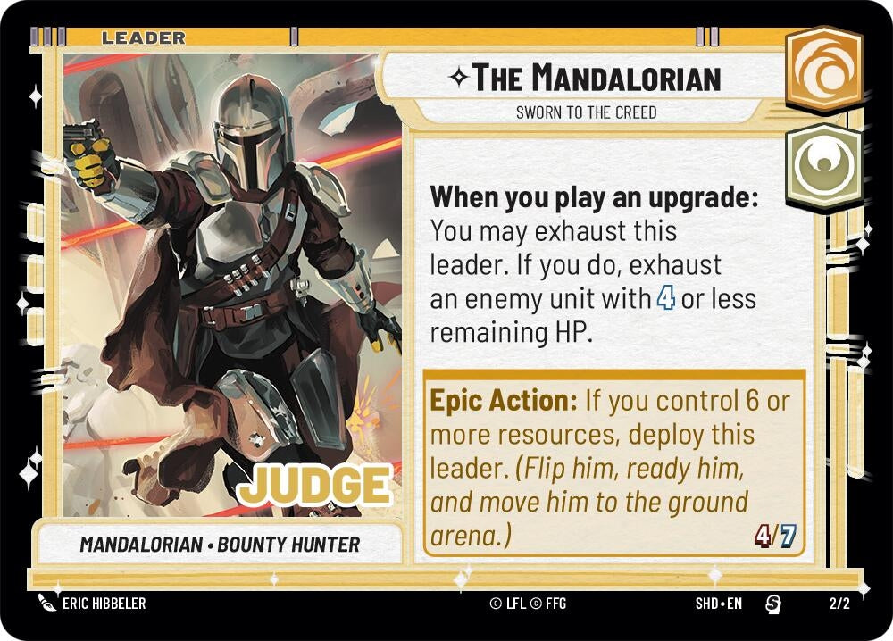 Image for The Mandalorian - Sworn To The Creed (Judge Promos) (2/2) - Star Wars: Unlimited