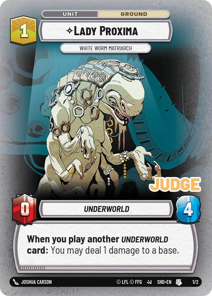 Image for Lady Proxima - White Worm Matriarch (Judge Promos) (1/2) - Star Wars: Unlimited
