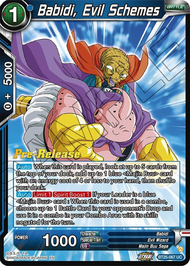 Image for Babidi, Evil Schemes (Legend of the Dragon Balls Pre-Release Cards) (BT25-067) - Dragon Ball Super: Masters