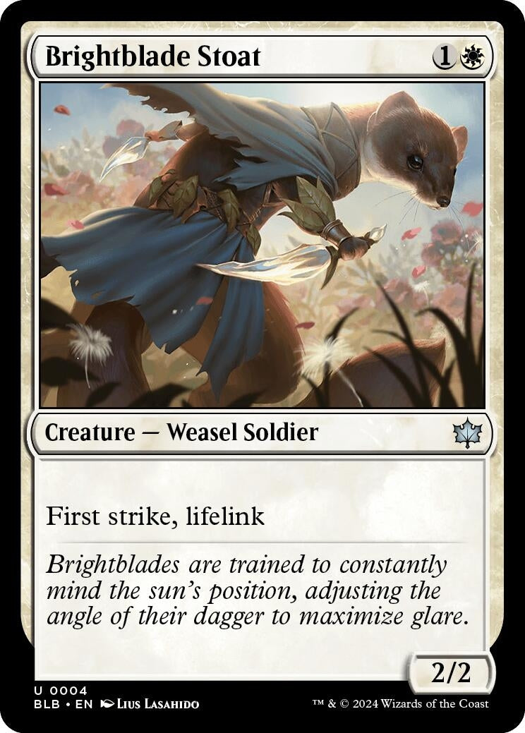 Image for Brightblade Stoat (Bloomburrow) (4) - Magic: The Gathering