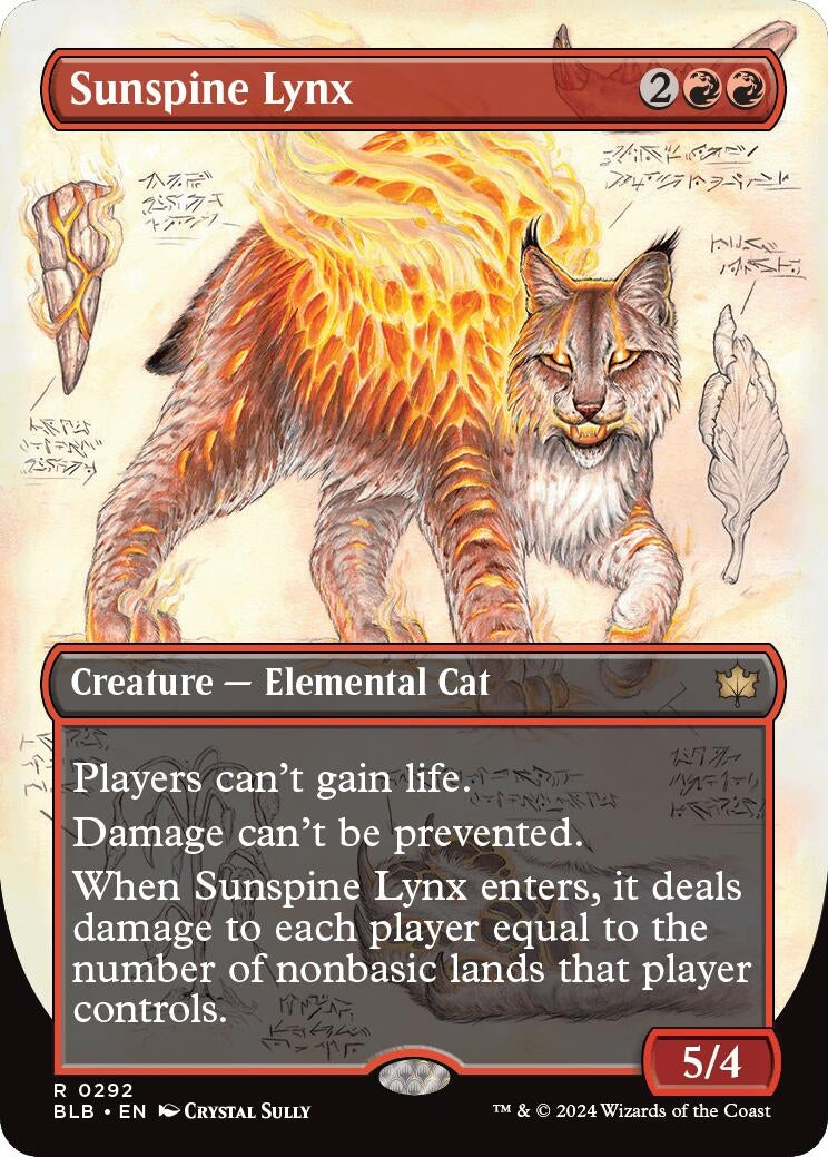 Image for Sunspine Lynx (Borderless) (Bloomburrow) (292) - Magic: The Gathering