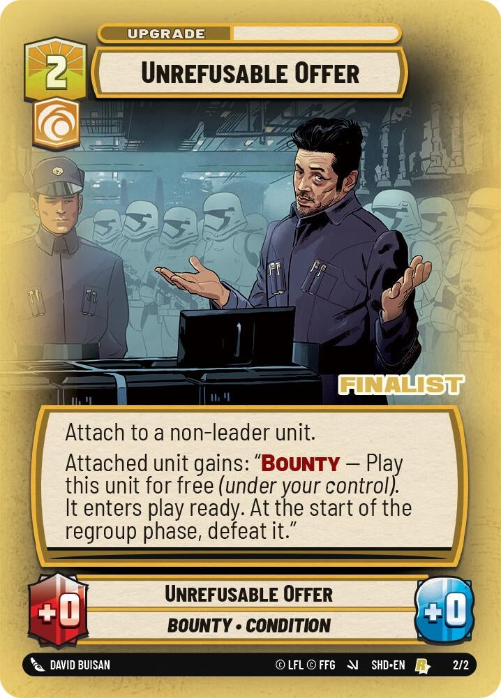 Image for Unrefusable Offer (Finalist) (Organized Play Promos) (2/2) - Star Wars: Unlimited