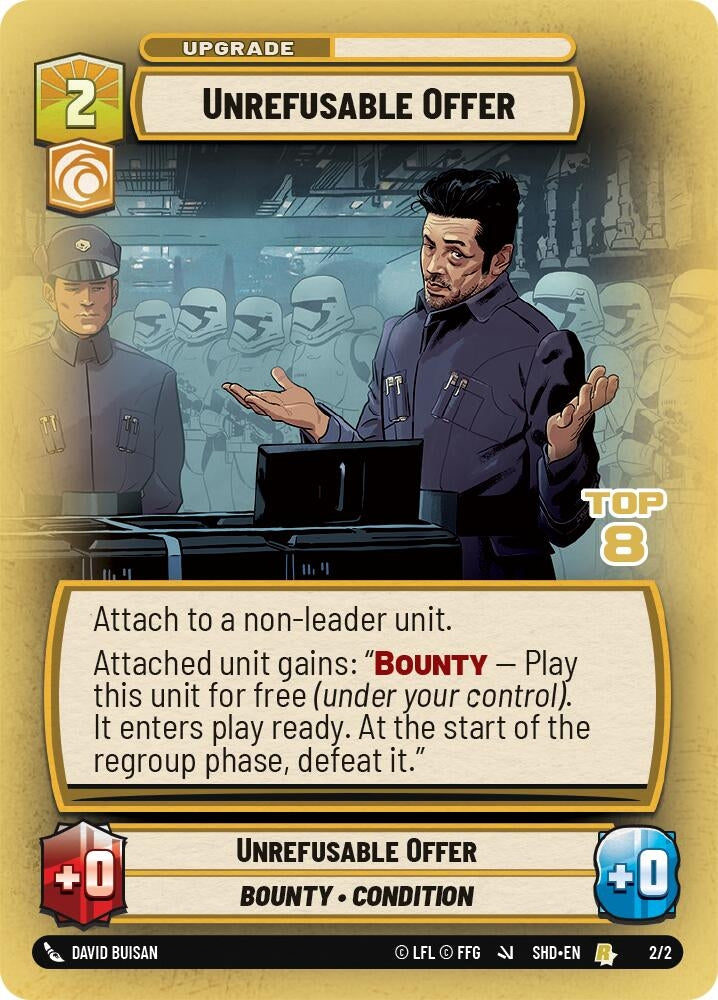 Image for Unrefusable Offer (Top 8) (Organized Play Promos) (2/2) - Star Wars: Unlimited