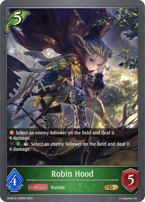 Image for Robin Hood (GFB01: Guide to Glory) (GFB01b-026EN) - Shadowverse: Evolve