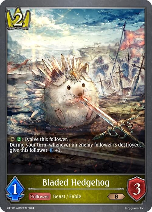 Image for Bladed Hedgehog (GFB01: Guide to Glory) (GFB01a-062EN) - Shadowverse: Evolve