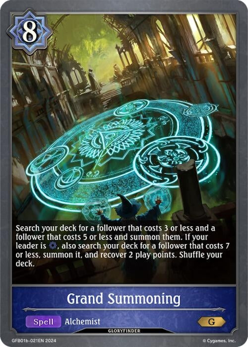 Image for Grand Summoning (GFB01: Guide to Glory) (GFB01b-021EN) - Shadowverse: Evolve