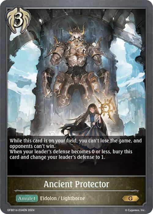 Image for Ancient Protector (GFB01: Guide to Glory) (GFB01d-034EN) - Shadowverse: Evolve