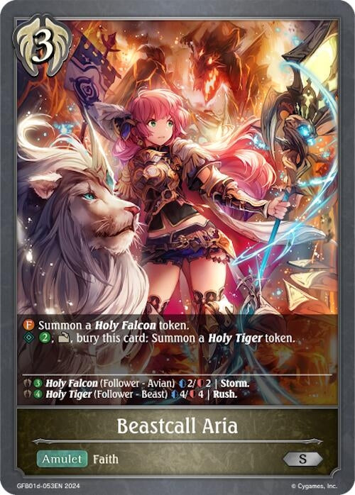 Image for Beastcall Aria (GFB01: Guide to Glory) (GFB01d-053EN) - Shadowverse: Evolve