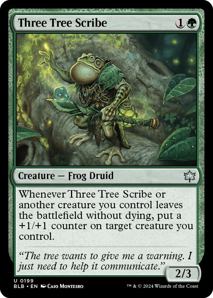 Image for Three Tree Scribe (Bloomburrow) (199) - Magic: The Gathering