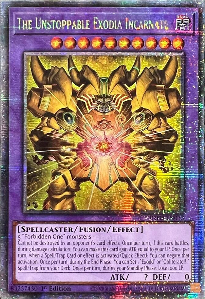 Image for The Unstoppable Exodia Incarnate (Quarter Century Secret Rare) (The Infinite Forbidden) (INFO-EN033) - YuGiOh