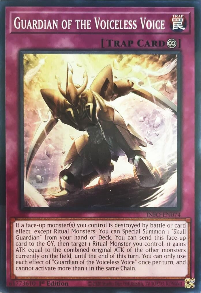 Image for Guardian of the Voiceless Voice (The Infinite Forbidden) (INFO-EN074) - YuGiOh