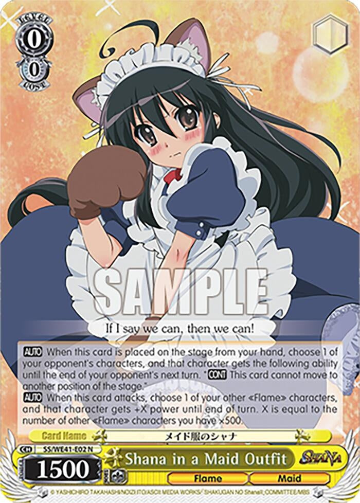 Image for Shana in a Maid Outfit (Shakugan no Shana Premium Booster) (SS/WE41-E02 N) - Weiss Schwarz