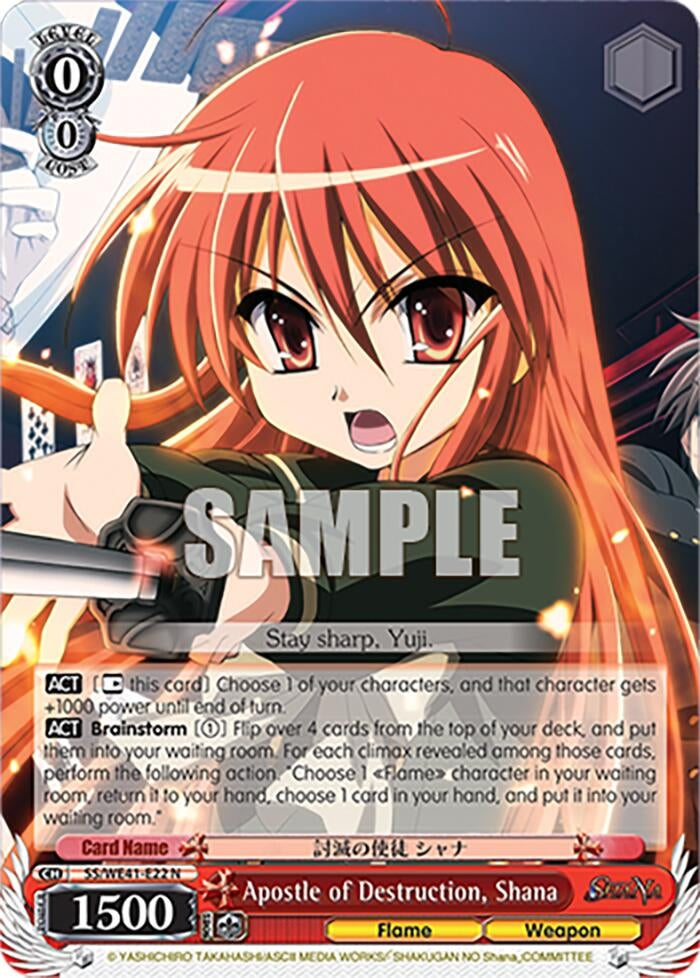 Image for Apostle of Destruction, Shana (Shakugan no Shana Premium Booster) (SS/WE41-E22 N) - Weiss Schwarz