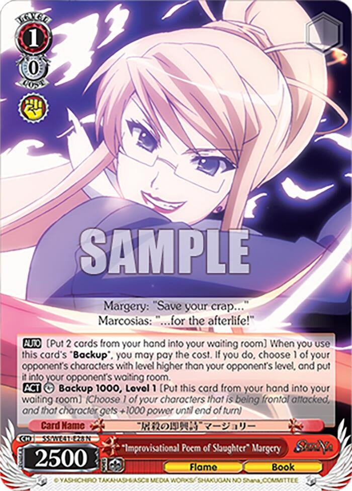 Image for "Improvisational Poem of Slaughter" Margery (Shakugan no Shana Premium Booster) (SS/WE41-E28 N) - Weiss Schwarz