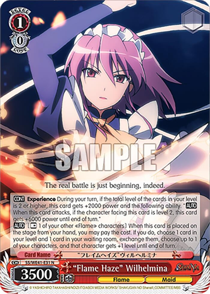 Image for "Flame Haze" Wilhelmina (Shakugan no Shana Premium Booster) (SS/WE41-E31 N) - Weiss Schwarz