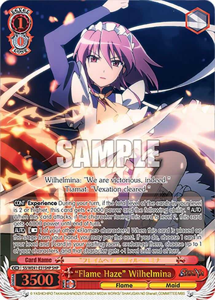 Image for "Flame Haze" Wilhelmina (SHP) (Shakugan no Shana Premium Booster) (SS/WE41-E31SHP SHP) - Weiss Schwarz