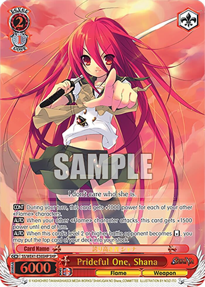 Image for Prideful One, Shana (SHP) (Shakugan no Shana Premium Booster) (SS/WE41-E36SHP SHP) - Weiss Schwarz