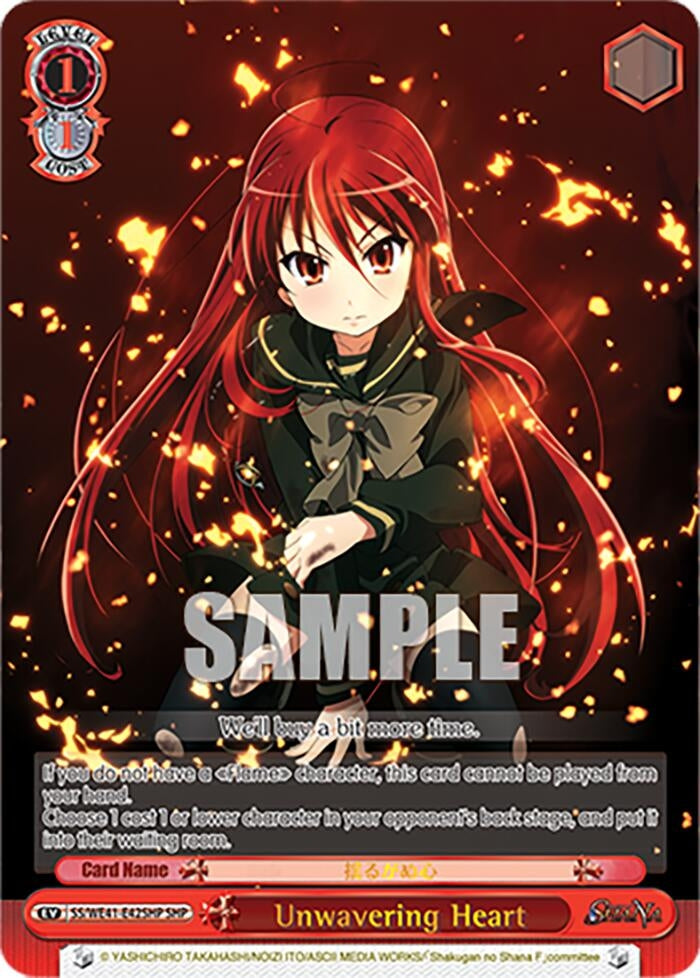 Image for Unwavering Heart (SHP) (Shakugan no Shana Premium Booster) (SS/WE41-E42SHP SHP) - Weiss Schwarz