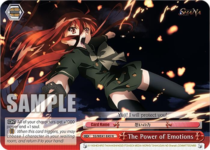 Image for The Power of Emotions (Shakugan no Shana Premium Booster) (SS/WE41-E45 N) - Weiss Schwarz
