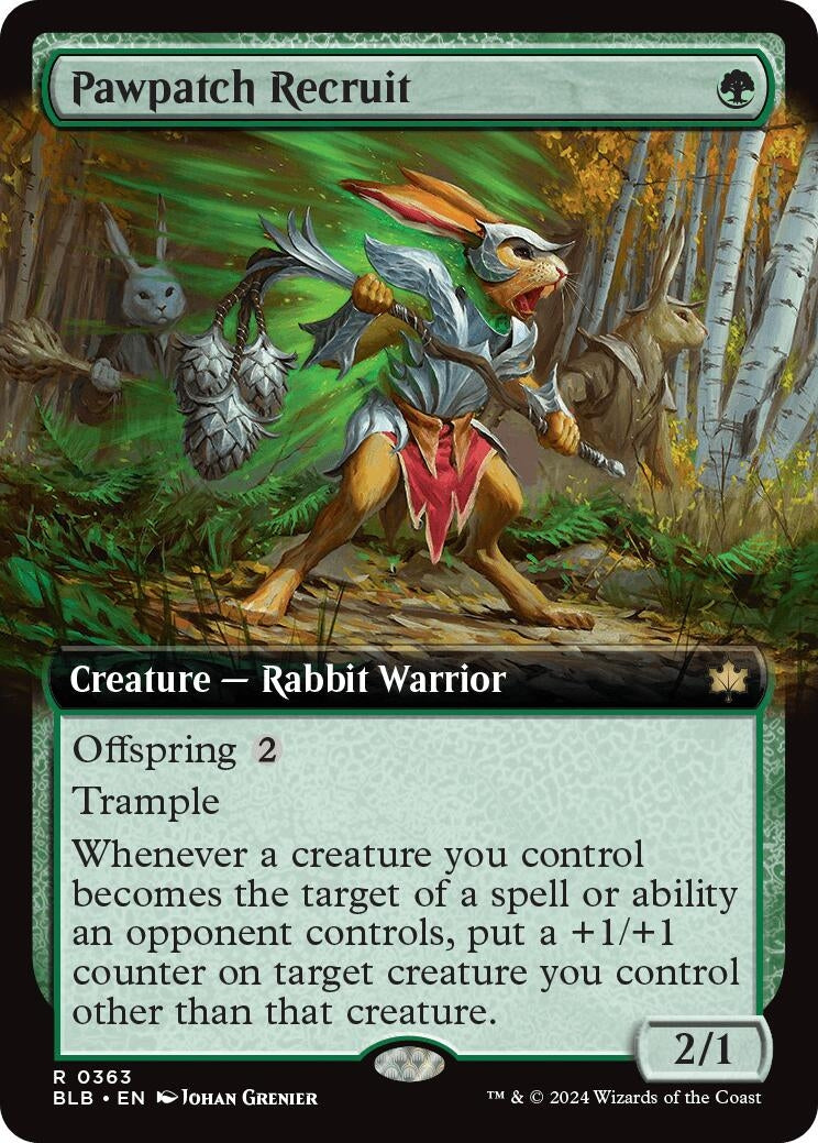 Image for Pawpatch Recruit (Extended Art) (Bloomburrow) (363) - Magic: The Gathering
