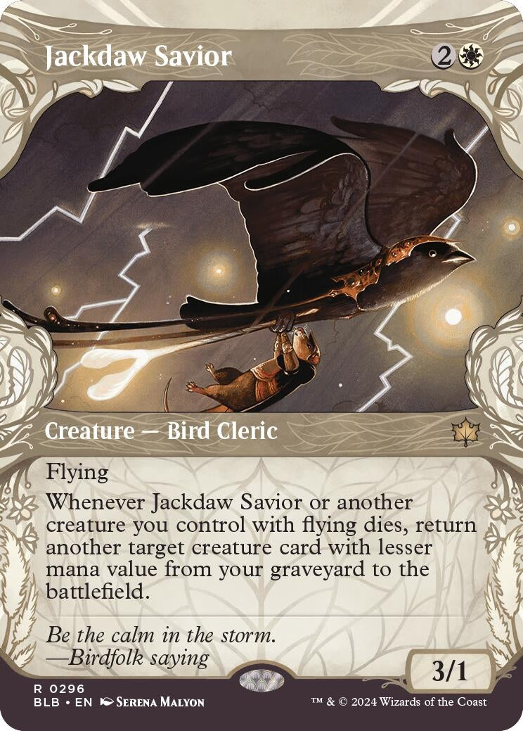 Image for Jackdaw Savior (Showcase) (Bloomburrow) (296) - Magic: The Gathering