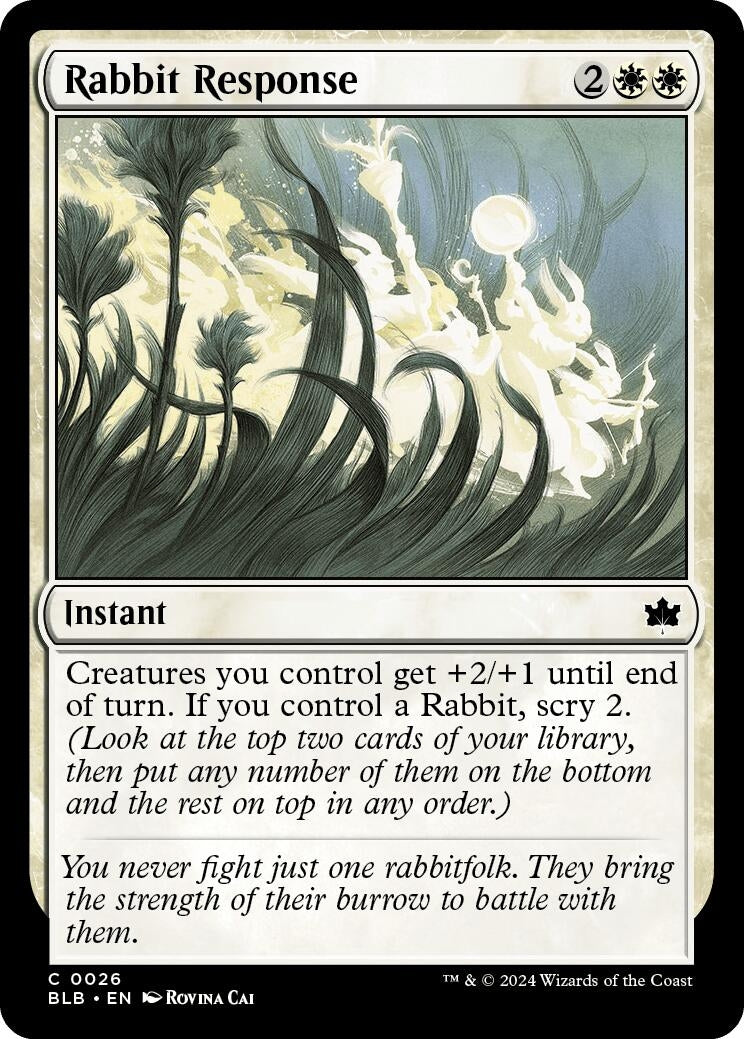 Image for Rabbit Response (Bloomburrow) (26) - Magic: The Gathering