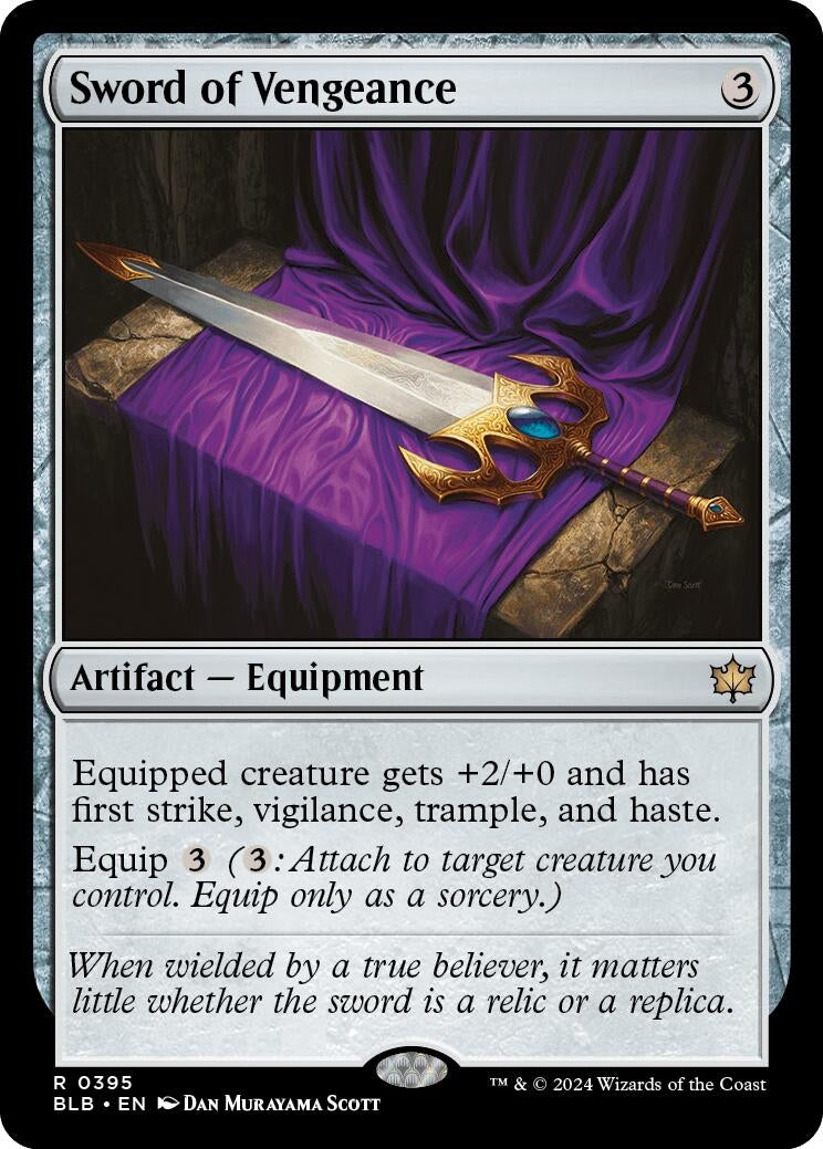 Image for Sword of Vengeance (Bloomburrow) (395) - Magic: The Gathering