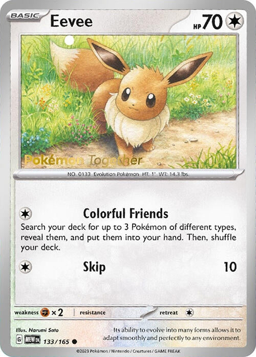 Image for Eevee - 133/165 (Pokemon Together) (Miscellaneous Cards & Products) (133/165) - Pokemon