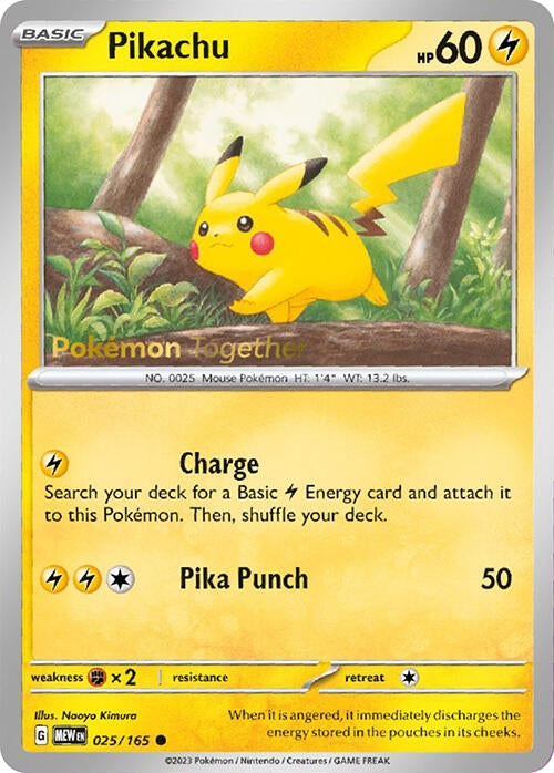 Image for Pikachu - 025/165 (Pokemon Together) (Miscellaneous Cards & Products) (025/165) - Pokemon