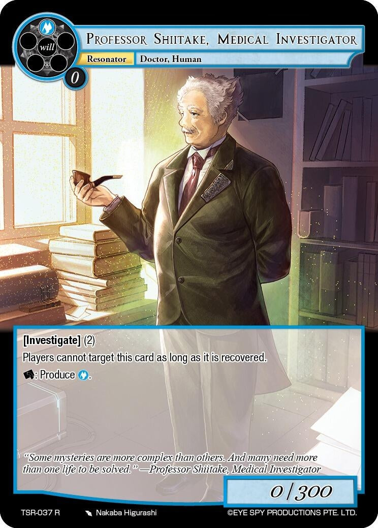 Image for Professor Shiitake, Medical Investigator (The Battle at the Sacred Ruins) (TSR-037 R) - Force of Will