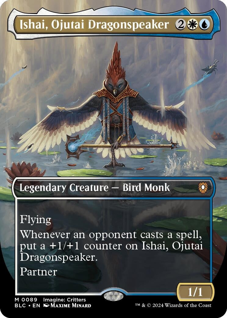 Image for Ishai, Ojutai Dragonspeaker (Borderless) (Commander: Bloomburrow) (89) - Magic: The Gathering
