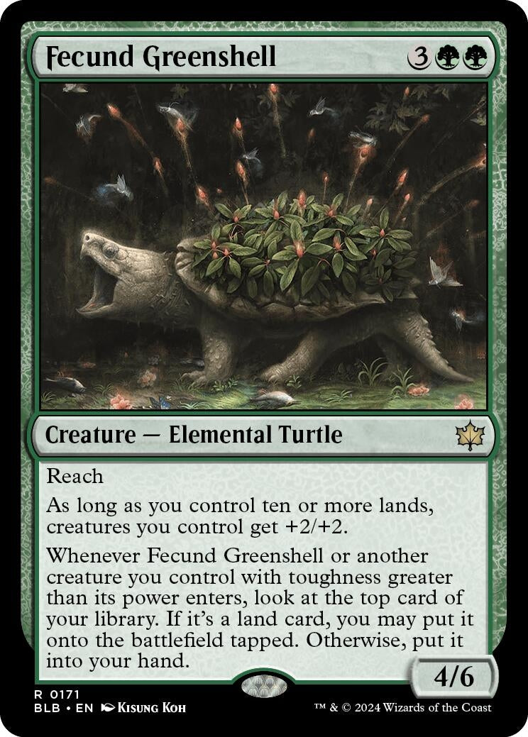 Image for Fecund Greenshell (Bloomburrow) (171) - Magic: The Gathering