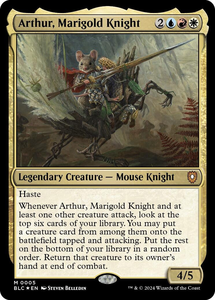 Image for Arthur, Marigold Knight (Commander: Bloomburrow) (5) - Magic: The Gathering