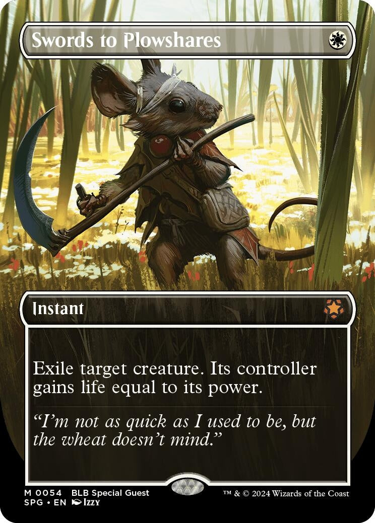 Image for Swords to Plowshares (Borderless) (Special Guests) (54) - Magic: The Gathering