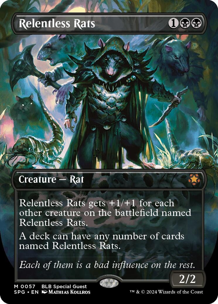 Image for Relentless Rats (Borderless) (Special Guests) (57) - Magic: The Gathering