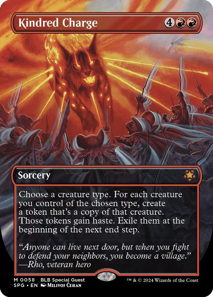 Image for Kindred Charge (Borderless) (Special Guests) (58) - Magic: The Gathering