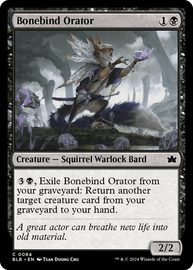 Image for Bonebind Orator (Bloomburrow) (84) - Magic: The Gathering