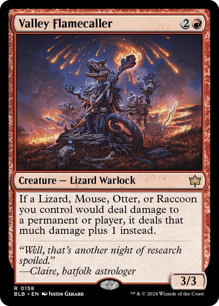 Image for Valley Flamecaller (Bloomburrow) (158) - Magic: The Gathering