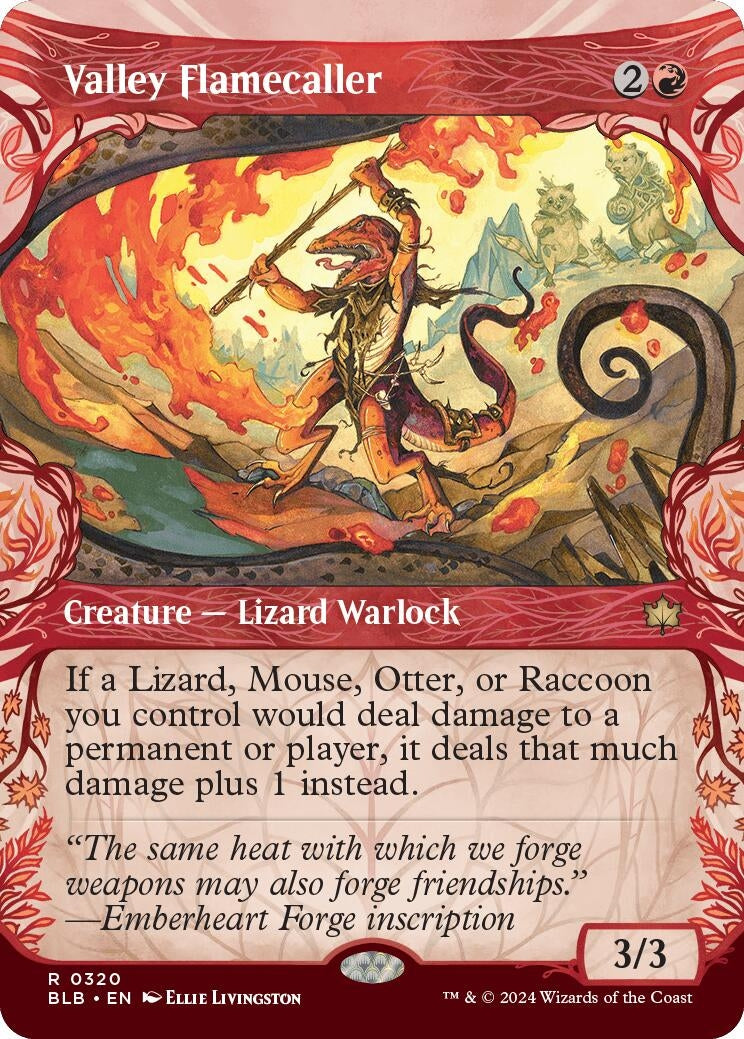 Image for Valley Flamecaller (Showcase) (Bloomburrow) (320) - Magic: The Gathering