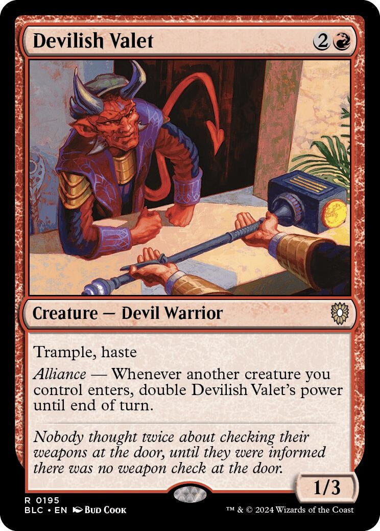 Image for Devilish Valet (Commander: Bloomburrow) (195) - Magic: The Gathering