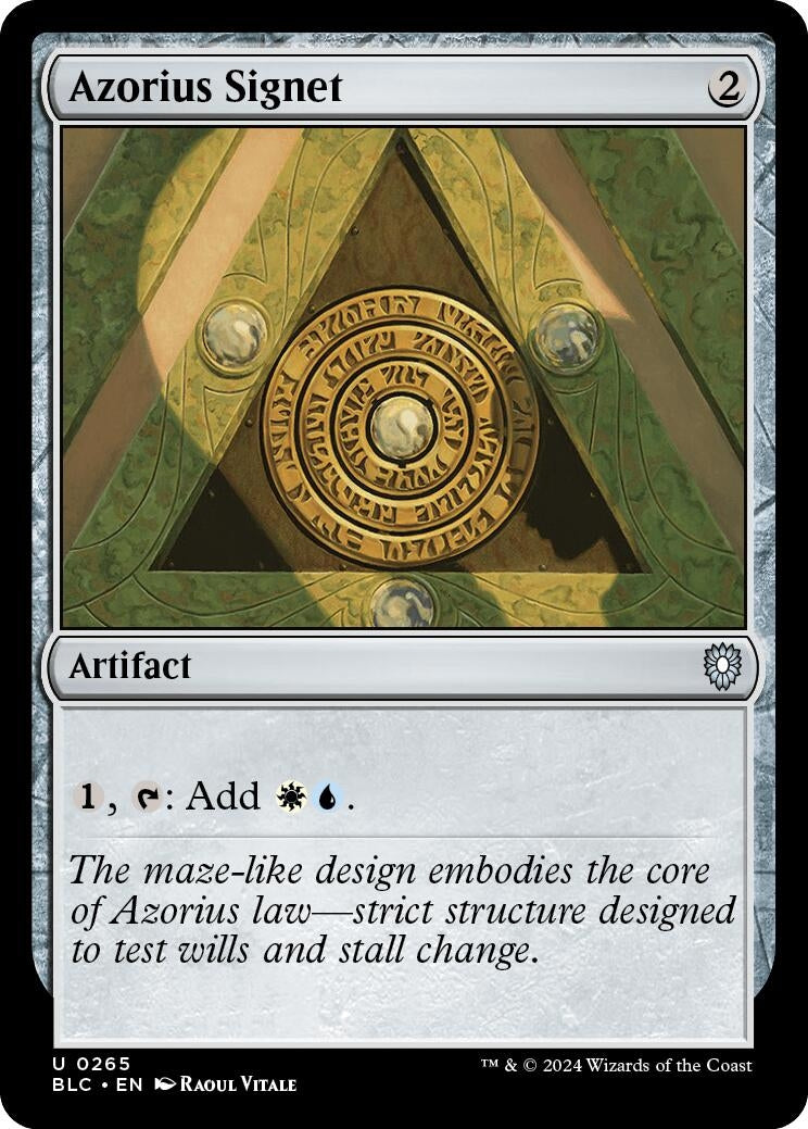 Image for Azorius Signet (Commander: Bloomburrow) (265) - Magic: The Gathering