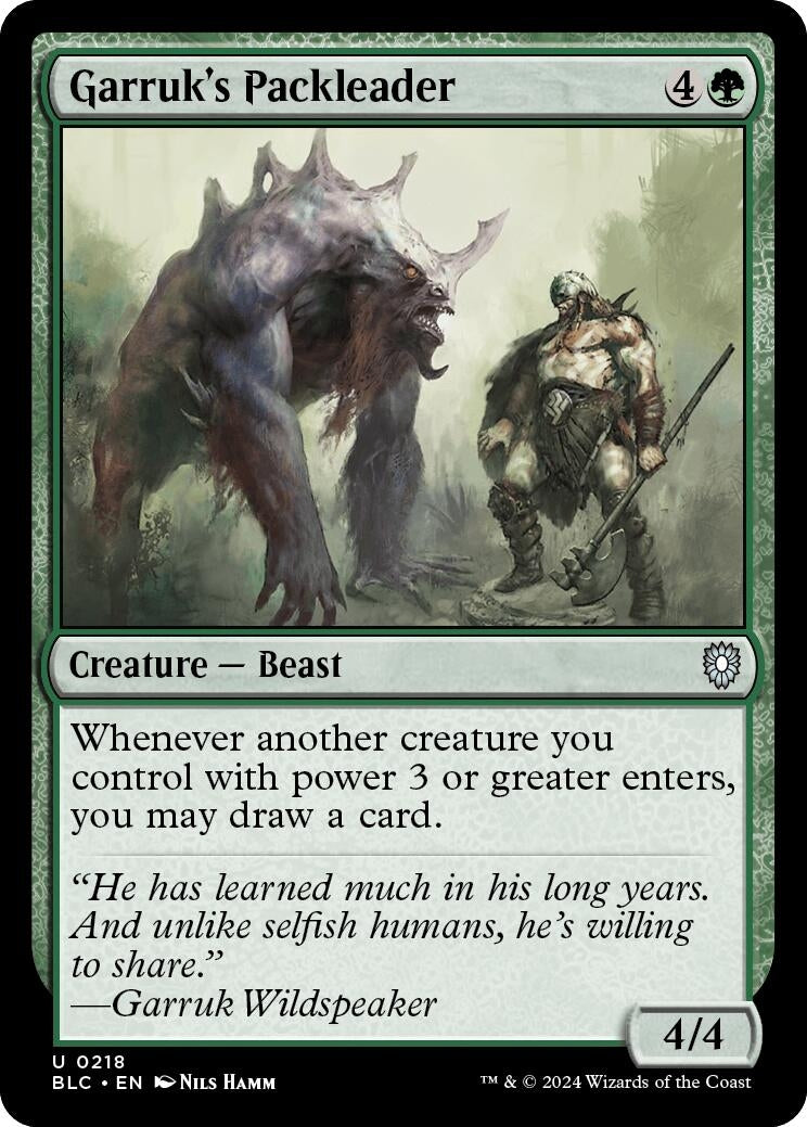 Image for Garruk's Packleader (Commander: Bloomburrow) (218) - Magic: The Gathering