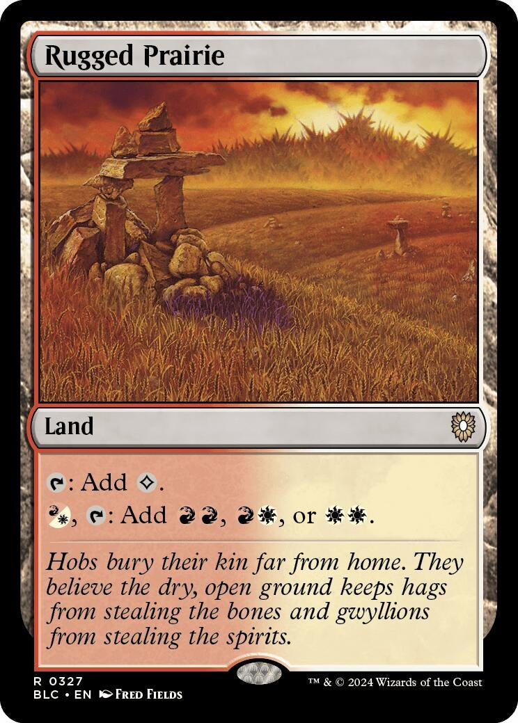 Image for Rugged Prairie (Commander: Bloomburrow) (327) - Magic: The Gathering