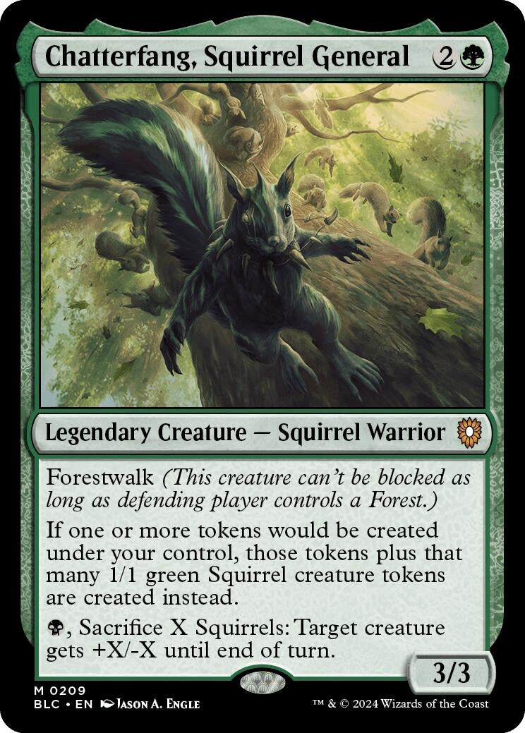 Image for Chatterfang, Squirrel General (Commander: Bloomburrow) (209) - Magic: The Gathering