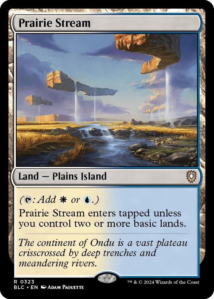 Image for Prairie Stream (Commander: Bloomburrow) (323) - Magic: The Gathering