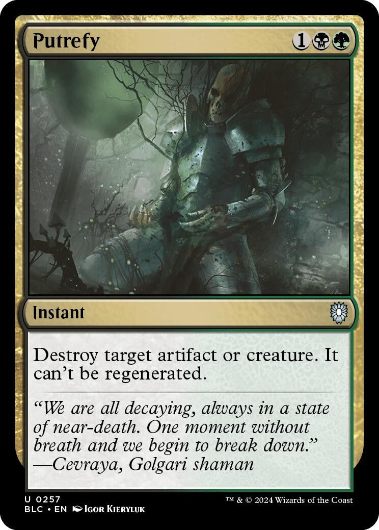 Image for Putrefy (Commander: Bloomburrow) (257) - Magic: The Gathering